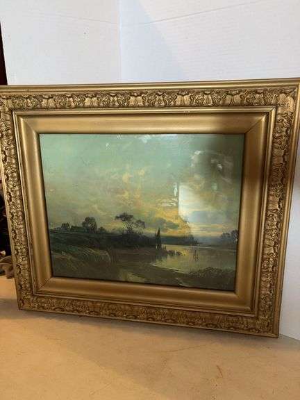 24” x 28” ANTIQUE FRAME LANDSCAPE