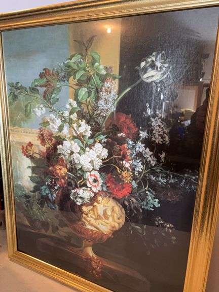 31” x 25.5” FRAMED FLOWERS