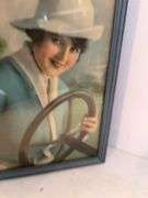 13.5” x 19.5” ANTIQUE FRAMED LADY