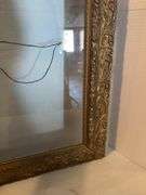 FANCY ANTIQUE PICTURE FRAME WITH GLASS 27” x 23”