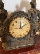 VINTAGE ELECTRIC BRONZE WESTERN HORSE MANTLE CLOCK