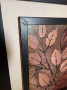 28.5” x 28.5” LEAF DESIGN FRAMED SIGNED