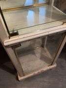 LIGHT UP CORNER CURIO CABINET 76”t x 17”w x 14”d