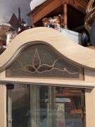 LIGHT UP CORNER CURIO CABINET 76”t x 17”w x 14”d