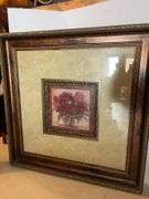 30” x 30” FRAMED WALL DECOR FLOWERS NICE