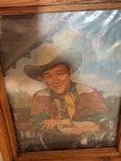 16.5 x 13” OAK FRAME WITH ROY RODGERS PUZZLE