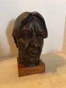 CARL SANDBURG VINTAGE MALE PORTRAIT BUST SCULPTURE 12”
