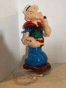 1992 16” POPEYE THE SAILOR MAN LIGHT UP GLOBE STAND