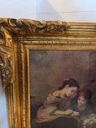 24” x 28” FRAMED DECORATIVE CARVED PAINTING