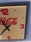 16” x 16” WORKING COCA COLA WALL CLOCK ELECTRIC