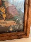 16.5 x 13” OAK FRAME WITH ROY RODGERS PUZZLE