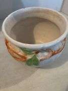 8” ROSEVILLE POTTERY JARDINIERE WITH BLUE FLOWERS