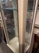 LIGHT UP CORNER CURIO CABINET 76”t x 17”w x 14”d