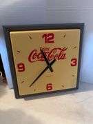16” x 16” WORKING COCA COLA WALL CLOCK ELECTRIC