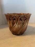 7” ANTIQUE MAJOLICA JARDINIERE