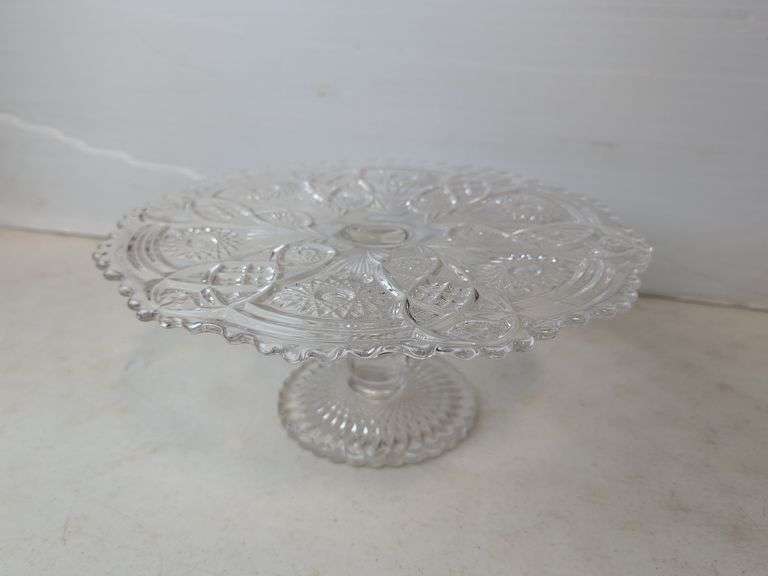 Imperial glass pedestal cake plate