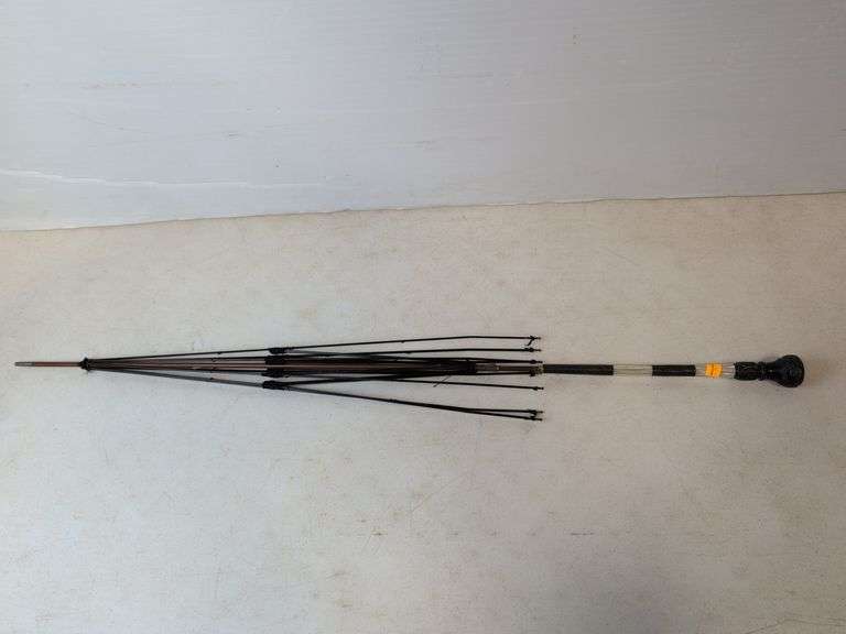 Victorian inlaid ornate mother of pearl umbrella approx 41" no material covering