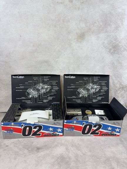 (2) Team Caliber '02 Daytona 500 die-cast replica - 1/24 scale
