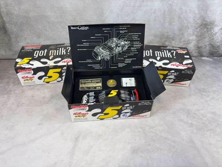 (3) 2002 Terry Labonte's #5 Chevrolet Monte Carlo Kellogg's "got milk?" NASCAR die-cast replicas - 1
