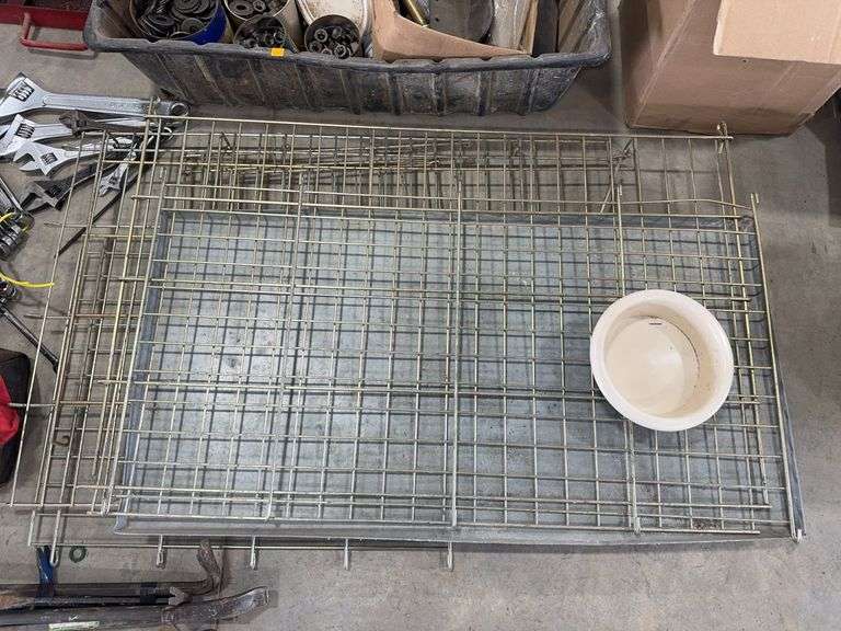 Pet Crate and Bowl