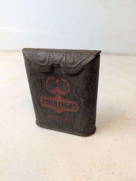 Twin Oaks Mixture tin tobacco can