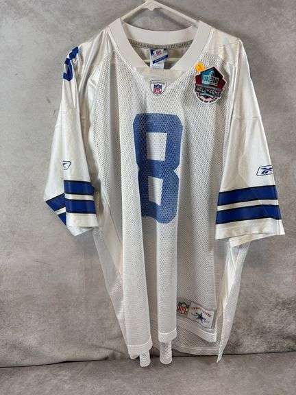 Reebox 2XL Dallas Cowboys Pro Football HOF 2006 Induction Jersey Troy Aikman with patch