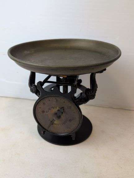 early Victorian Turnbull's Family ScaleCo. ornate cast footed with brass scale plate