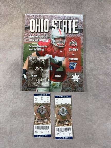 Ohio State Football Program & 2 tickets Oct 30 2004 Ohio Stadium  Ohio State vs Penn State