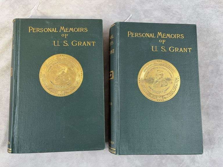 1885 dated books 2 volumes I & II by Ulysses S. Grant "Personal Memories of U.S. Grant"