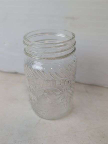 Jumbo Brand #1 peanut butter jar made by The Frank Tea & Spice Co. Cincinnati, Ohio  bottom logo rea