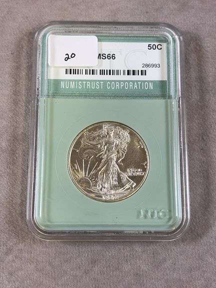 1942 Standing Liberty Half NTC MS 66