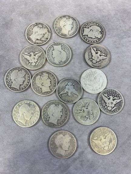 (16) Barber Halves