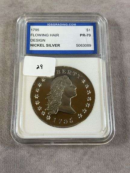 1795 $1 Flowing Hair Design IGS PR 70