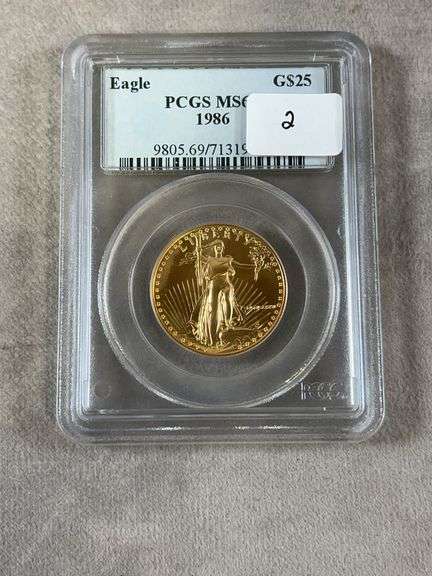 1986 Standing Liberty Gold $25 PCGS MS69