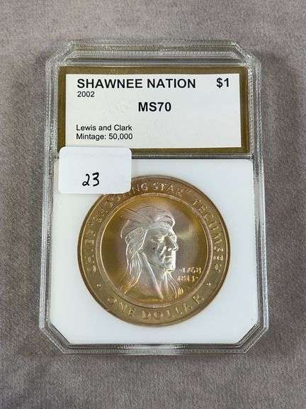 2002 Shawnee Nation $1 PCI MS 70