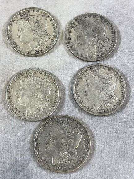(5) Morgan Dollars