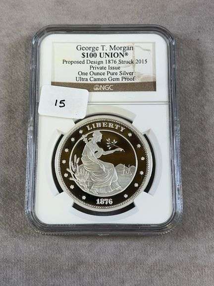 Design 1876, 2015 1oz Silver NGC Gem Proof