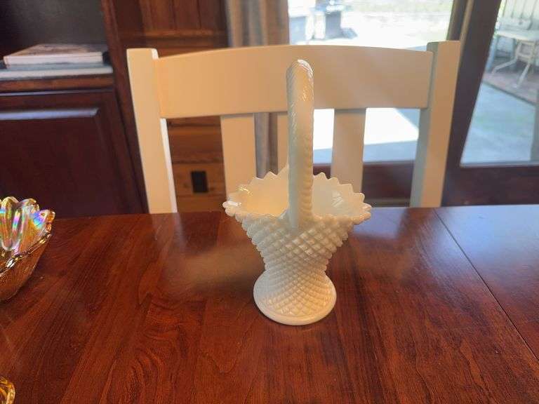 Milk Glass Basket