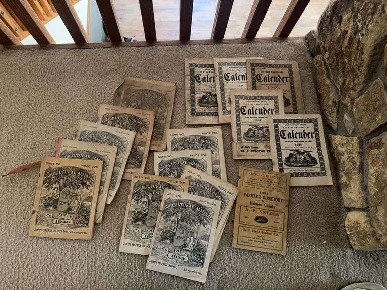 Vintage Ag Almanacs, Calenders, Farmer Dictionary
