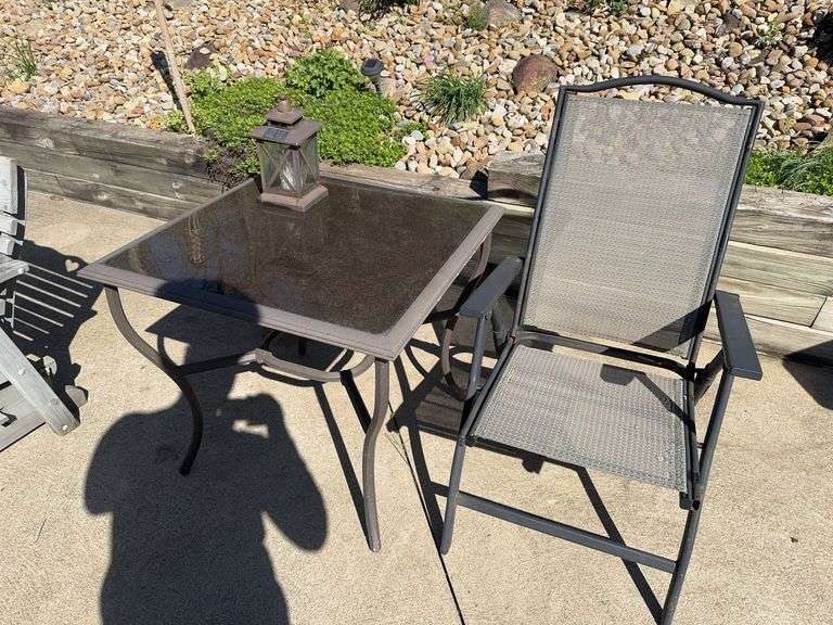 Outdoor Chair and End Table