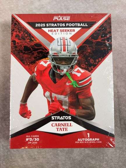 2025 Stratos Football Heat Seeker Sealed Box 1 autographed card