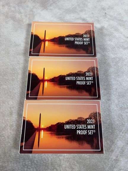 Lot Of 3 - 2021 US Mint Proof Sets