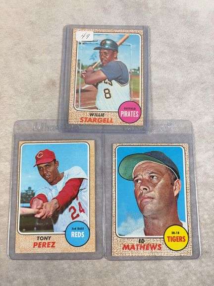 1968 Topps Star lot: Willie Stargill, Ed Mathews, Perez