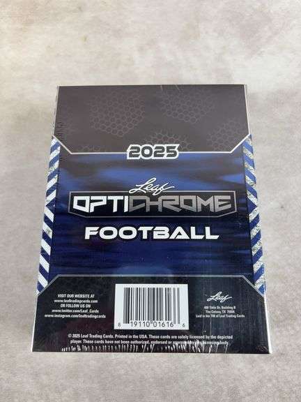 2025 Leaf Optichrome Football Sealed Hobby Box 6 autographs