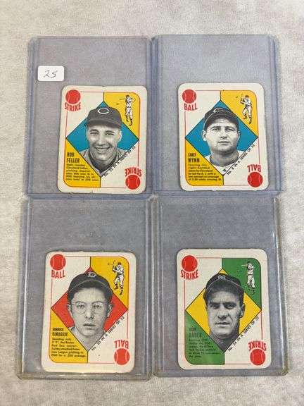 1951 Topps Redbacks w/ Bob Feller, Early Wynn, Bauer, D. DiMaggio