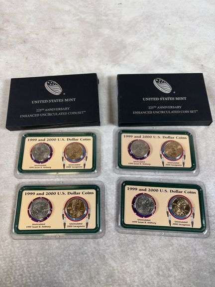 2 - 225th Anniversary Enhanced Uncirculated Coin Set And 8 US Dollars