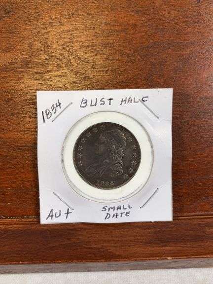 1834 Small Date Bust Half XF+