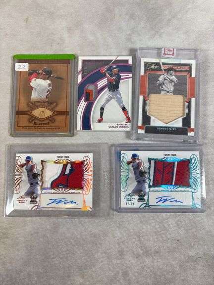 Baseball artificat lot of 5: Thome, Mize & others