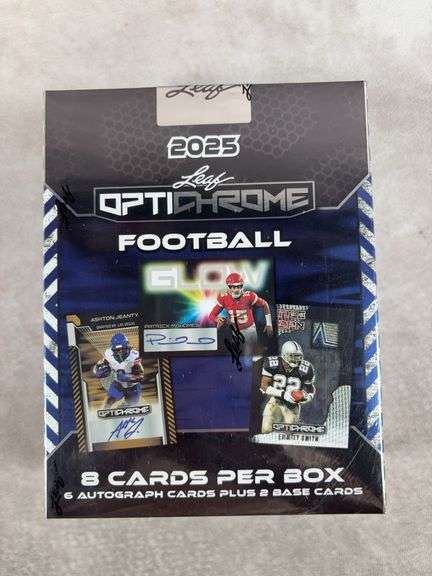 2025 Leaf Optichrome Football Sealed Hobby Box 6 autographs
