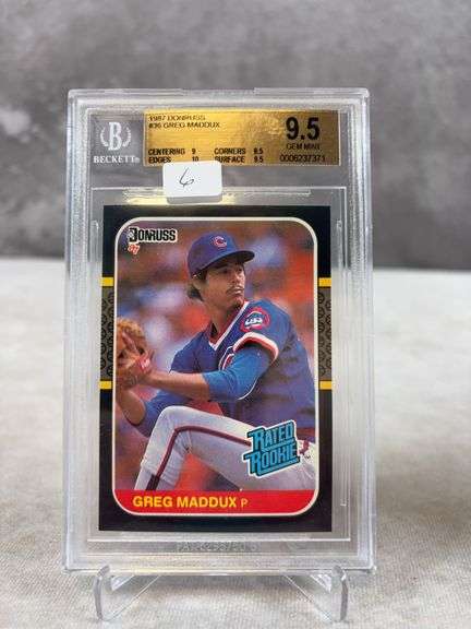 Greg Maddux (Rookie) 1987, Donruss, Beckett gem mint